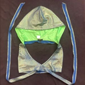 Club Exx Wrap Crop Top with Hood